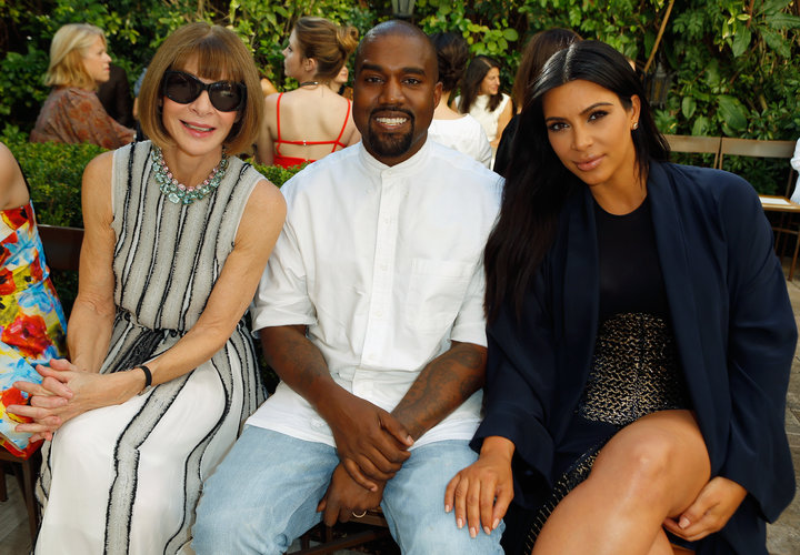 Anna Wintour, Kanye West and Kim Kardashian attend CFDA/Vogue Fashion Fund Show and Tea at Chateau Marmont on Oct. 20, 2015 i