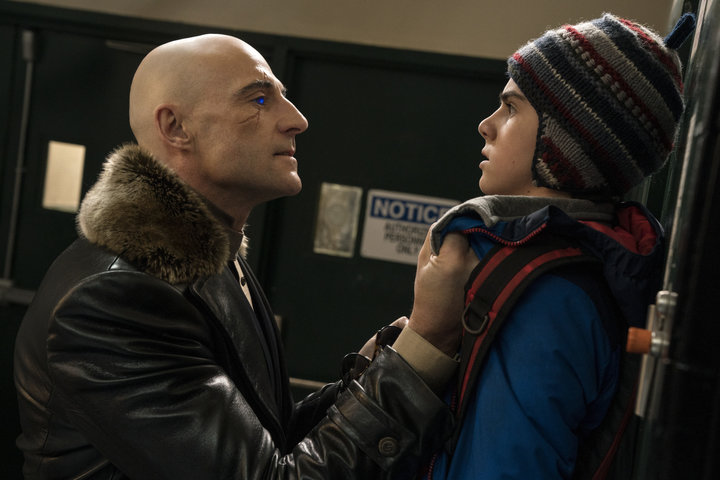 Mark Strong as Dr. Thaddeus Sivana and Jack Dylan Grazer as Freddy Freeman.