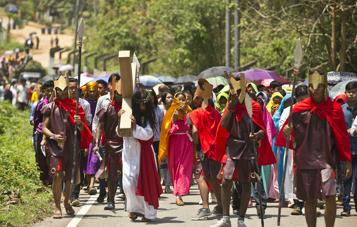 Christians mark Good Friday in Gauhati, India, on April 19, 2019.