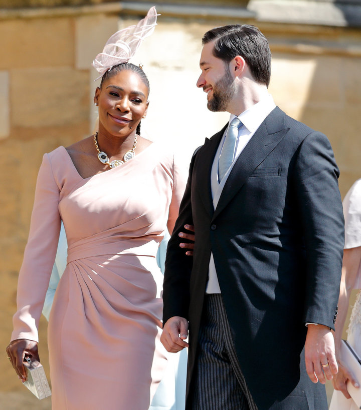 Serena Williams and Alexis Ohanian attend the wedding of Prince Harry and Meghan Markle at St. George's Chapel, Windsor Castl
