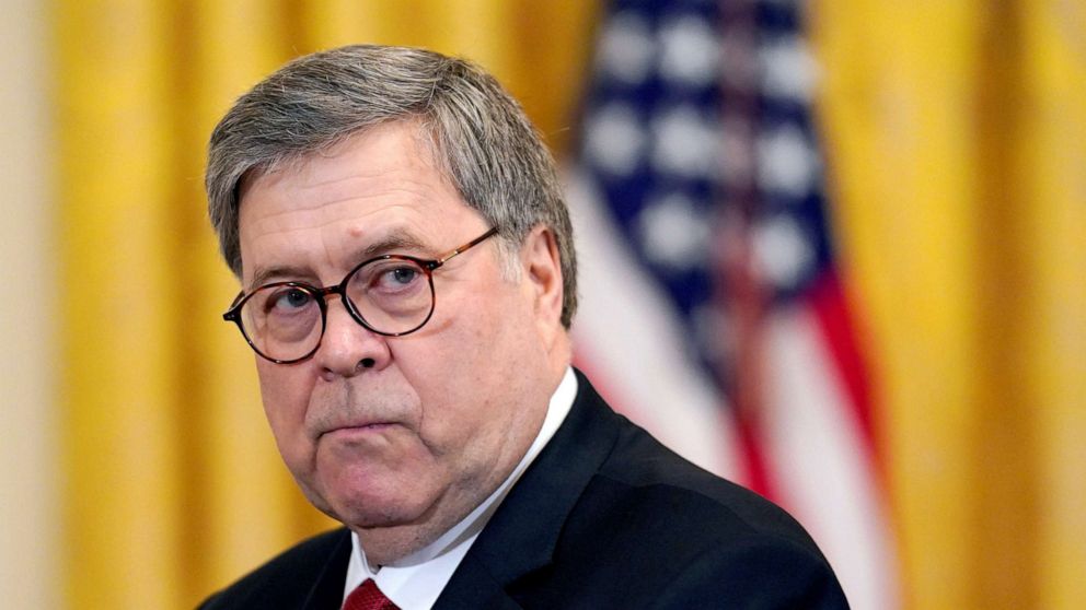 Attorney General William Barr takes part in the "2019 Prison Reform Summit" in the East Room of the White House in Washington, April 1, 2019.
