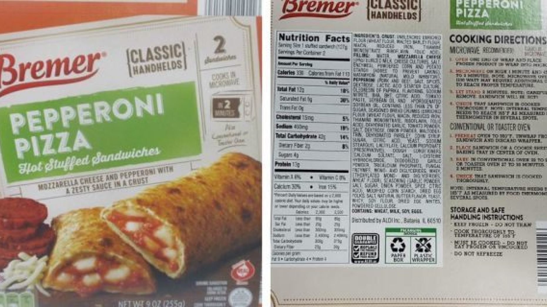 Approximately 56,578 pounds of stuffed sandwiches have been recalled because they are reportedly contaminated by semi-transparent plastic, according to the Food Safety and Inspection Service (FSIS).