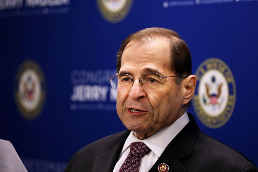 PHOTO: House Judiciary Committee Chairman Jerrold Nadler (D-NY) holds a news conference, April 18, 2019, in New York City.