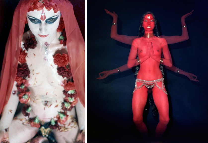 Left Penny Slinger - Penny as Shakti Right Penny Slinger - Penny as Red Dakini