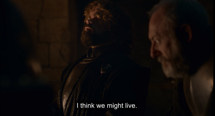 Tyrion after talking with Bran.