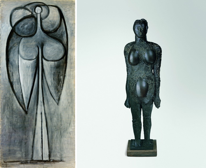 Left Pablo Picasso - La femme-fleur Right Pablo Picasso - Femme enceinte
