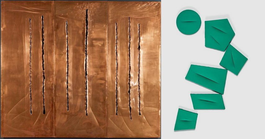 Right Lucio Fontana - Spatial Concept Left Lucio Fontana - Spatial Concept The Quanta