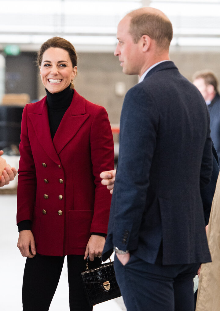 The Duke and Duchess of Cambridge visit Caernarfon Coastguard Search and Rescue Helicopter Base during a visit to North Wales