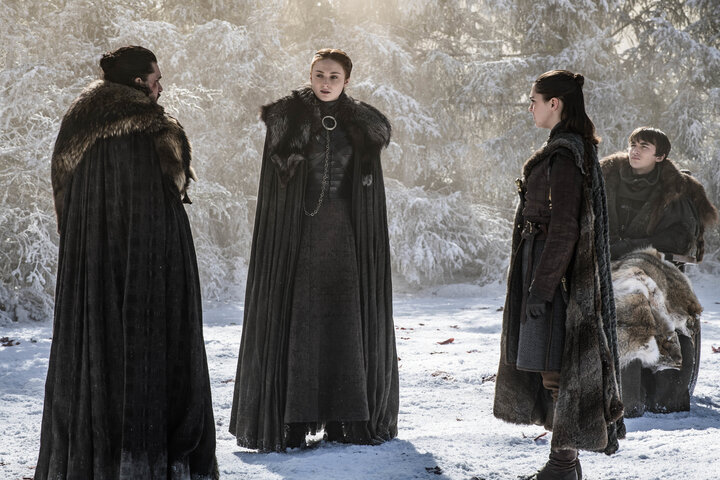The Starks hearing about Jon's real parents.