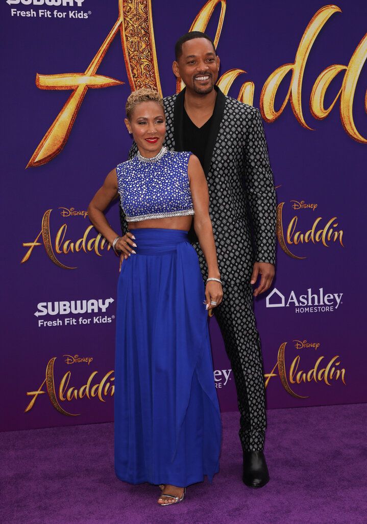 Jada Pinkett Smith and Will Smith arrive at the "Aladdin" premiere in Los Angeles.&nbsp;