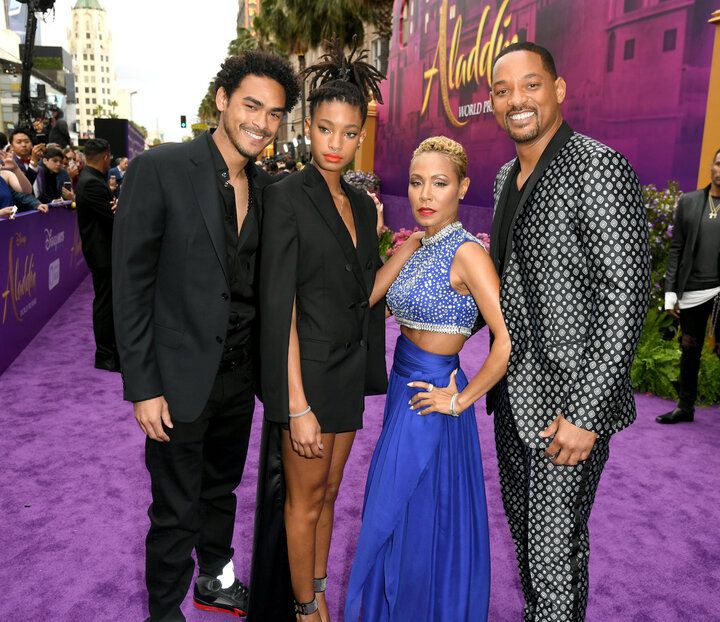 The Smith family came out for the "Aladdin" premiere.