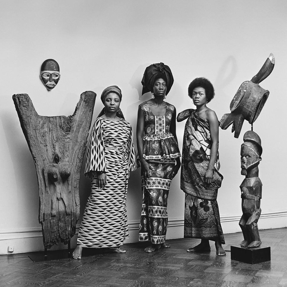 Grandassa Models at the Merton Simpson Gallery, New York, circa 1967. From "Kwame Brathwaite: Black Is Beautiful" (Aperture, 2019).