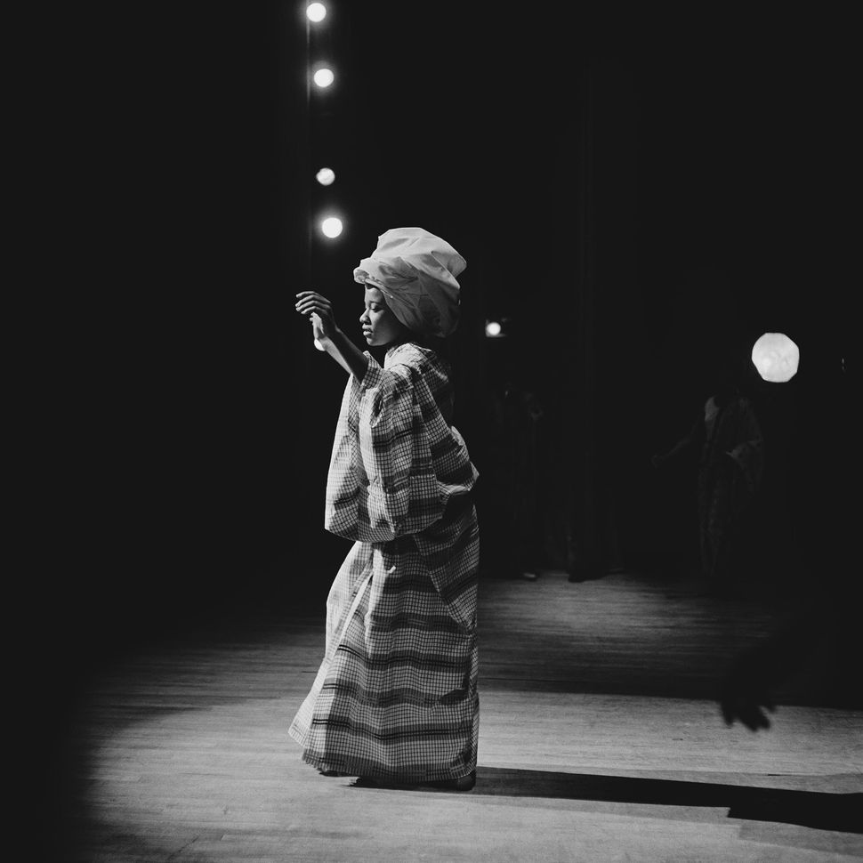 Grandassa Model onstage, Apollo Theater, Harlem, circa 1968. From "Kwame Brathwaite: Black Is Beautiful" (Aperture, 2019).