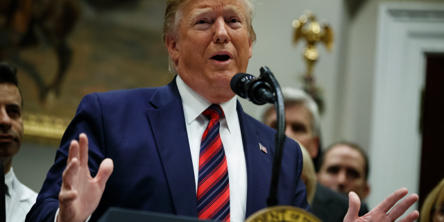 President Trump has reportedly taken an active role in the planning of the patriotic extravaganza to celebrate the Fourth of July and is seeking out entertainment and a fireworks show at the Lincoln Memorial, as well as a potential fireworks show over Mount Rushmore. (AP Photo/Evan Vucci)