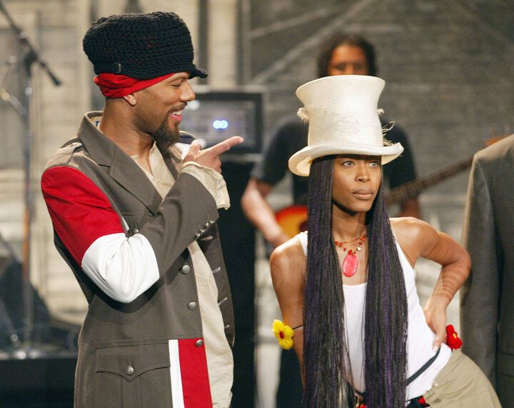 Erykah Badu and Common, at "The Tonight Show with Jay Leno" at the NBC Studios in Burbank, California in 2002. Photo by Kevin