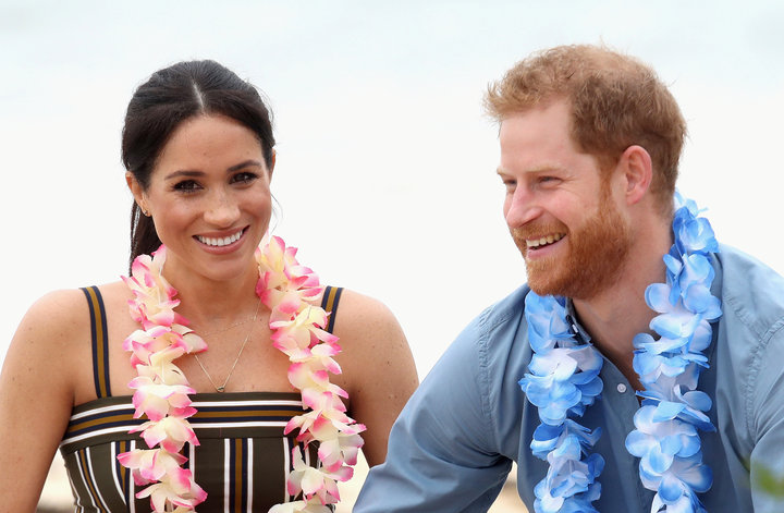 The Duke and Duchess of Sussex at South Bondi Beach on Oct. 19, 2018, in Sydney.