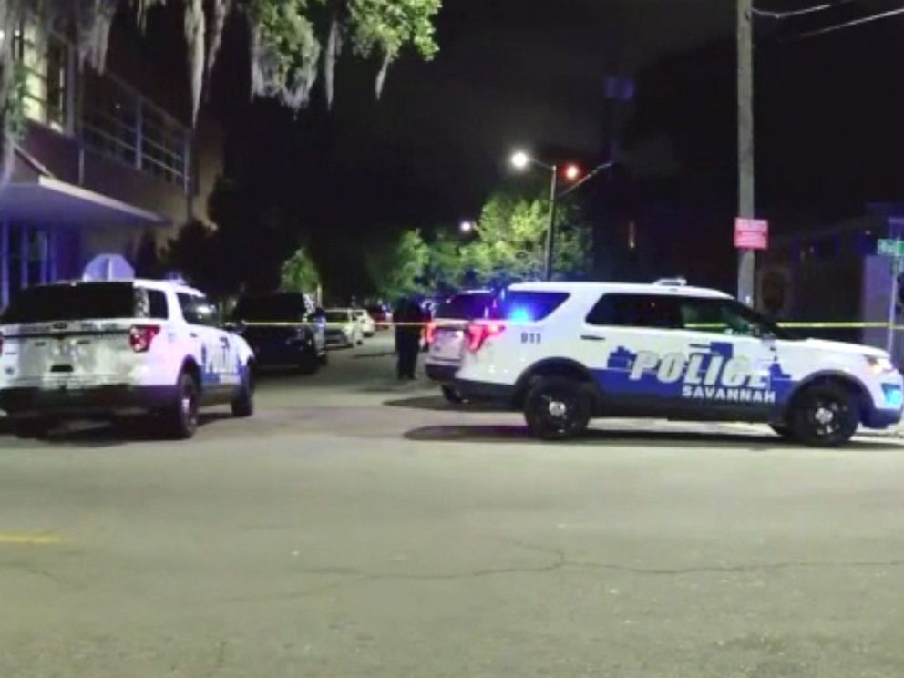 PHOTO: Police are at the scene of an officer involved shooting in Savannah, Ga., May 11, 2019.
