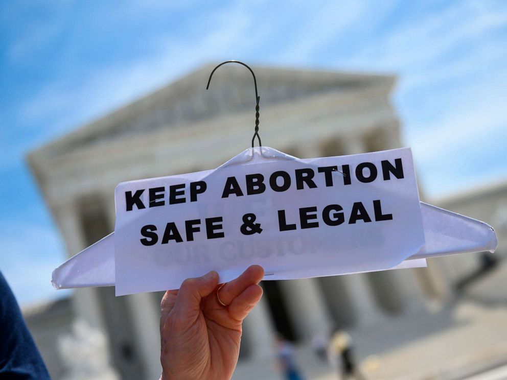 PHOTO:Abortion rights activists rally in front of the US Supreme Court in Washington, D.C., May 21, 2019. Demonstrations were planned across the US on Tuesday in defense of abortion rights, which activists see as increasingly under attack.