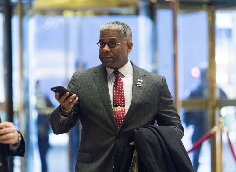 PHOTO: Allen West, chief executive officer of the National Center for Policy Analysis, arrives in the lobby of Trump Tower in New York, Dec. 12, 2016.