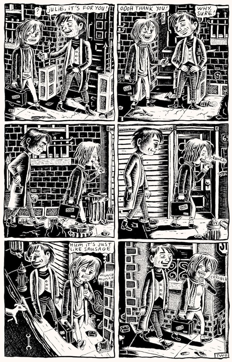 A strip from Doucet&rsquo;s series of semiautobiographical comics, &ldquo;Dirty Plotte.&rdquo;