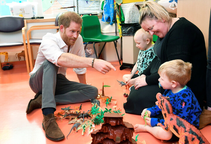 Prince Harry at the&nbsp;Oxford Children's Hospital on May 14.