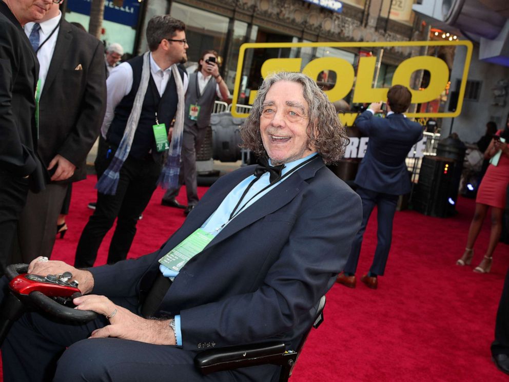 PHOTO: Peter Mayhew attends the Solo: A Star Wars Story, film premiere in Los Angeles, May 10, 2018.