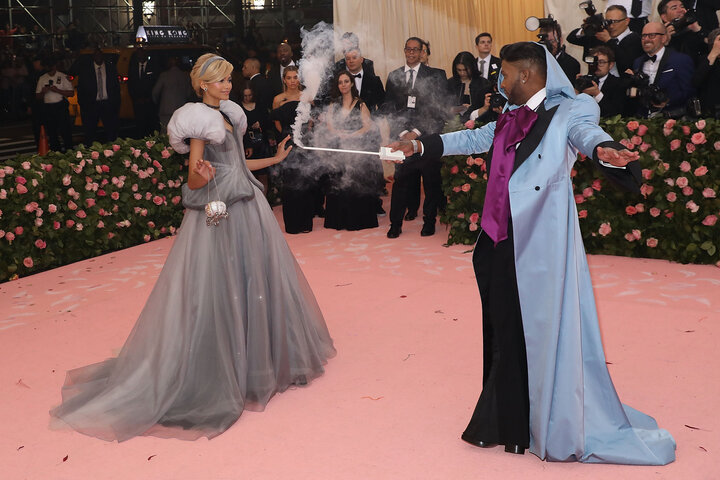 Zendaya and Law Roach on the 2019 Met Gala red carpet on Monday in New York City.&nbsp;