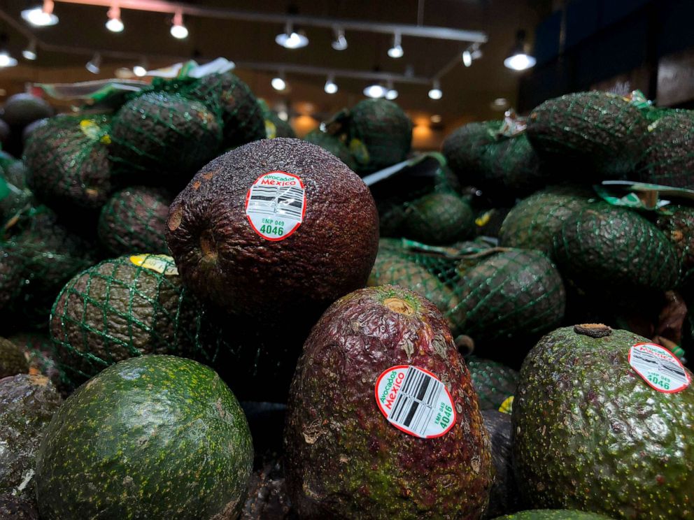 PHOTO: Avocados from Mexico for sale in a store in Washington, D.C. The U.S. intends to apply punitive tariffs on imports from Mexico on June 10, 2019.