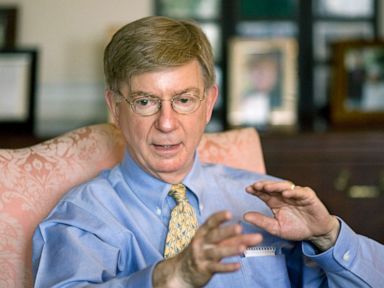 PHOTO: Conservative columnist and pundit George Will, is interviewed in this office in Washington D.C., April 22, 2008. 