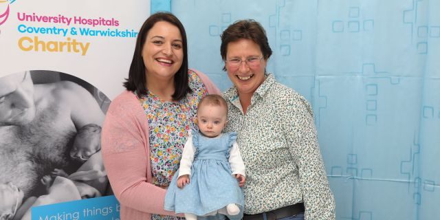 Despite weighing under 2 pounds at birth, Laura said she knew her daughter, pictured with Professor Quenby, was a fighter. 