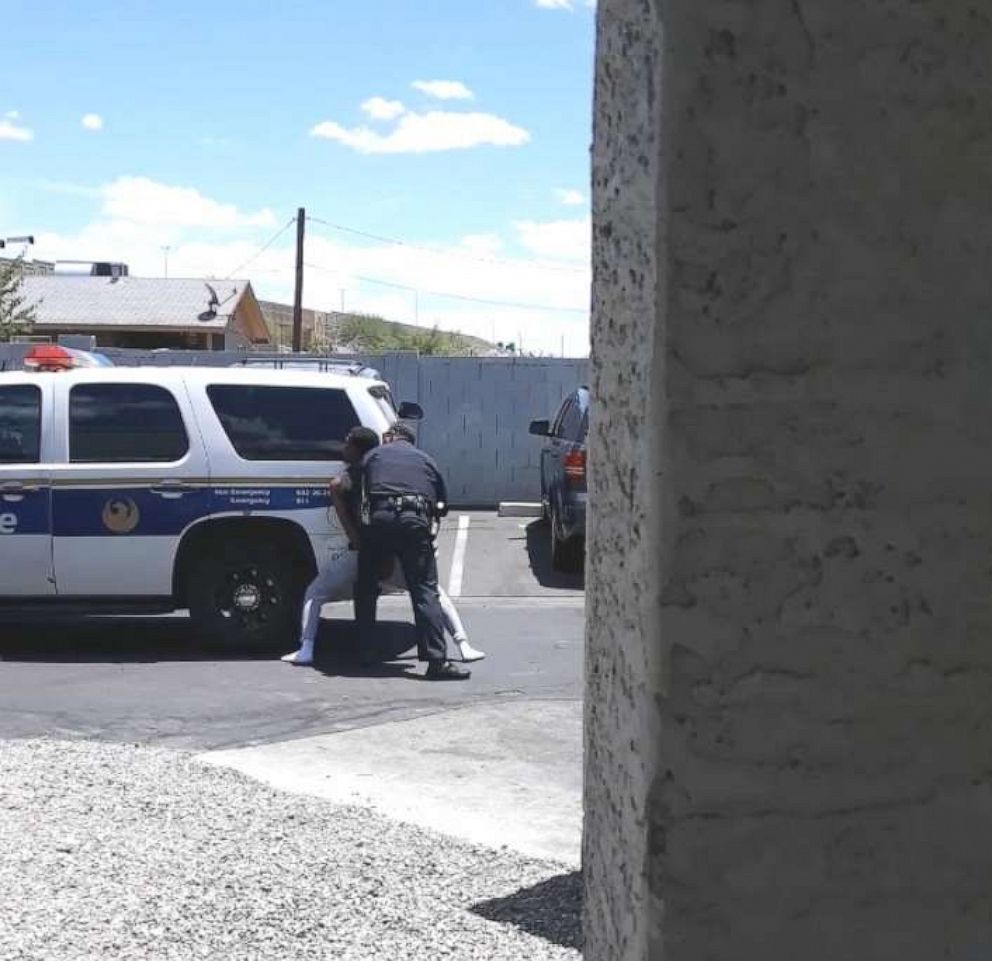 PHOTO: Cellphone video shows officers from the Phoenix Police Department sweep-kicking handcuffed Dravon Ames, May 27, 2019.