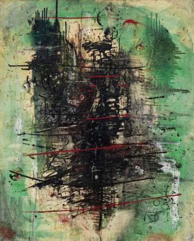 Wols Vert Strié Noir Rouge (Green Stripe Black Red) sold for $5.72 million. 