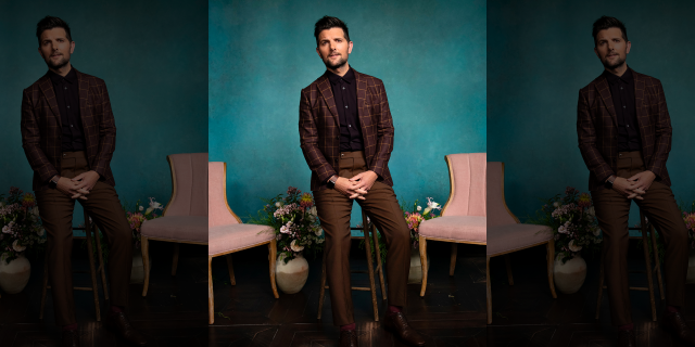 This photo provided by HBO shows Adam Scott. Scott plays Ed Mackenzie, husband to Reese Witherspoon’s Madeline, in the HBO series "Big Little Lies" returning for its second season on Sunday, June 9, 2019. (Griffin Lipson/HBO via AP)