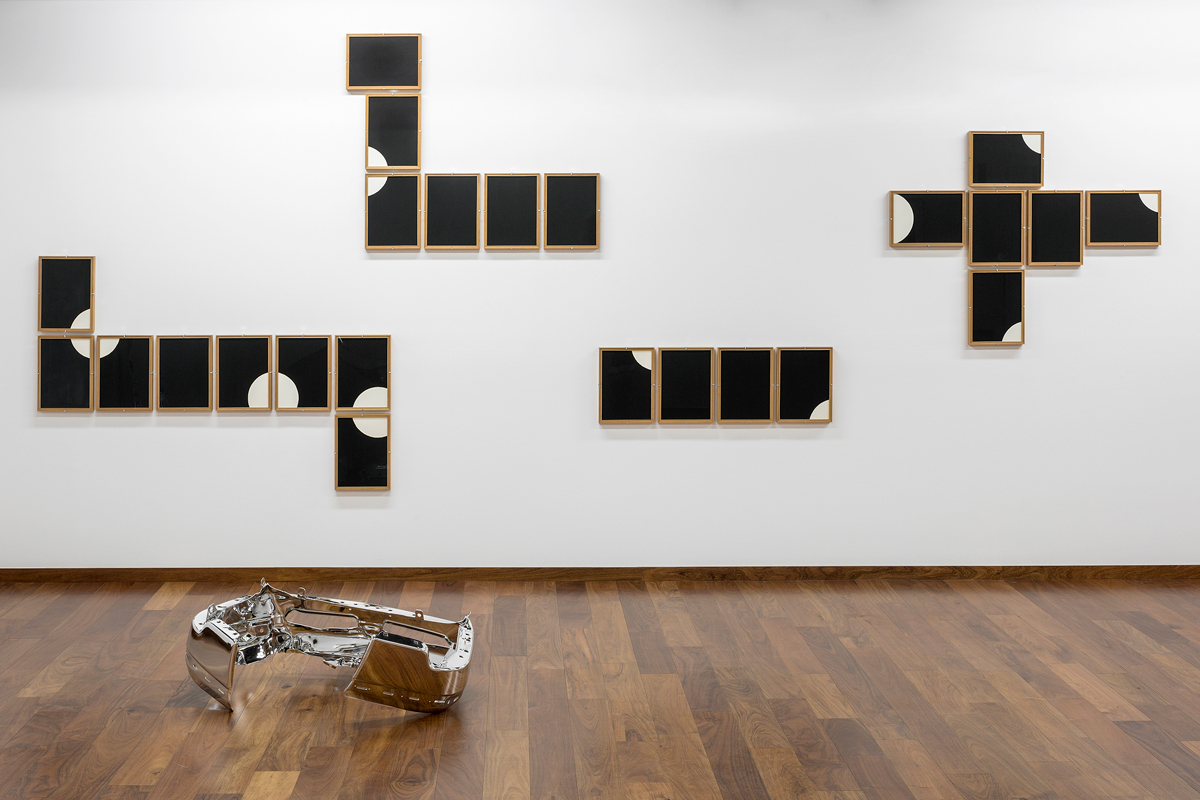 Installation view of "Darío Escobar: Lo que no es bueno para uno, no es necesariamente malo para otro," 2019, at Proyectos Monclova, Mexico City.