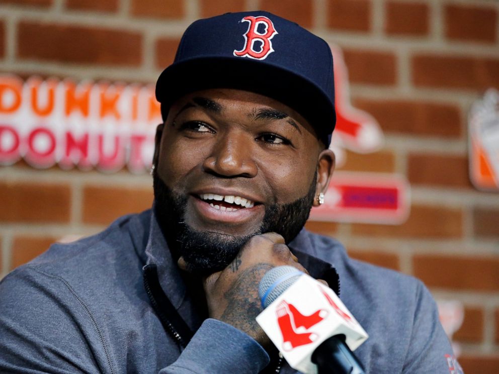 PHOTO: In this Sept. 30, 2016, file photo, Boston Red Soxs David Ortiz speaks during a news conference before a baseball game against the Toronto Blue Jays at Fenway Park, in Boston. 