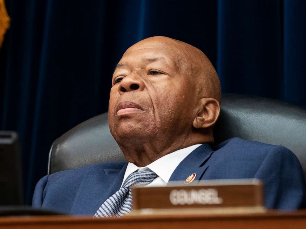 PHOTO: House Oversight and Reform Committee Chairman Elijah Cummings reclines just after the panel voted 24-15 to hold Attorney General William Barr and Commerce Secretary Wilbur Ross in contempt, on Capitol Hill in Washington, June 12, 2019.