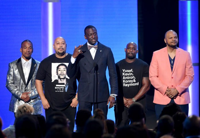 LOS ANGELES, CALIFORNIA - JUNE 23: (L-R) Korey Wise, Raymond Santana Jr., Yusef Salaam, Antron McCray, and Kevin Richardson of the 