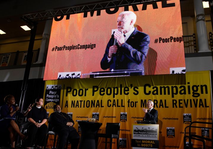 Joe Biden at the Poor People's Moral Action Congress on Monday.