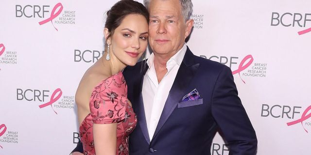 Katharine McPhee and David Foster, pictured here in May, tied the knot in London on Friday.