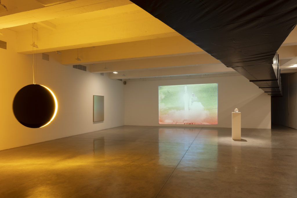 Installation view of "Living in a Lightbulb" at Tanya Bonakdar Gallery, New York