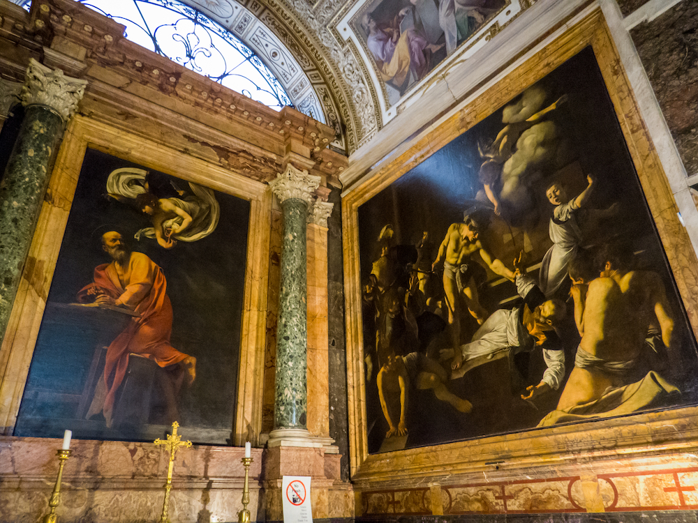 Contarelli Chapel, which houses pieces by Caravaggio.