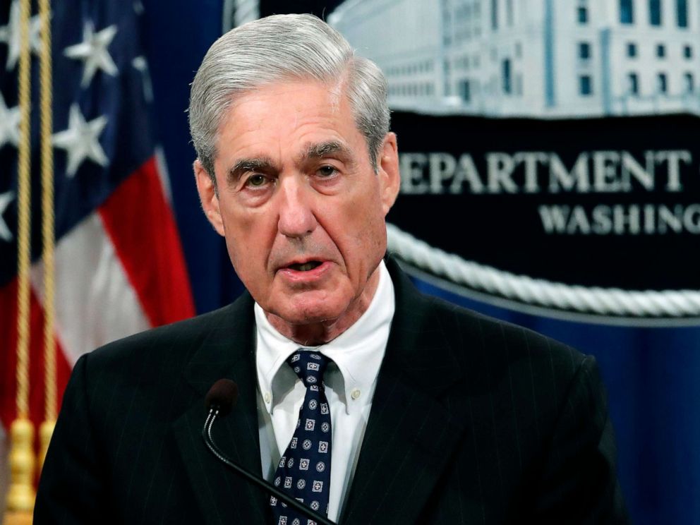 PHOTO: Special counsel Robert Mueller speaks at the Department of Justice, May 29, 2019, in Washington, DC, about the Russia investigation.