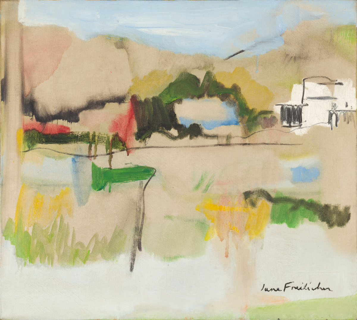 Jane Freilicher, Landscape in Water Mill, 1962, oil on linen.