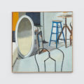 Lois Dodd, 'Oval Mirror, Wire Backed Chair,' 1972, oil on linen