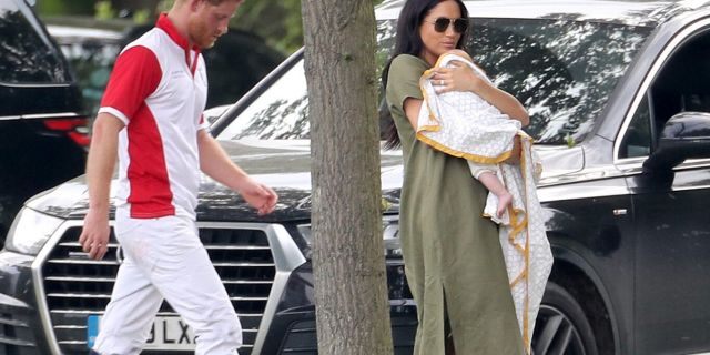 Prince Harry, Duke of Sussex, Meghan, Duchess of Sussex, and Archie Harrison attend The King Power Royal Charity Polo Day