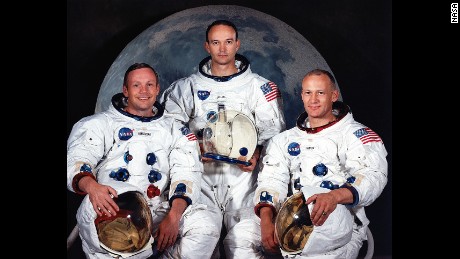 The Apollo 11 crew, left to right, included Neil Armstrong, Michael Collins and Edwin &quot;Buzz&quot; Aldrin.
