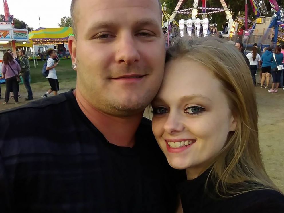 PHOTO: Ken White and his fiancee Aimee Cagle are pictured in an undated handout photo. White was killed when he was hit by a rock thrown from an overpass on Oct. 20, 2017, in Vienna Township, Mich.