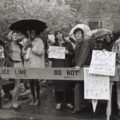 Sylvia Ray Rivera, Marsha P. Johnson, Barbara Deming, and Kady Vandeurs photographed by Diana Davies in 1973