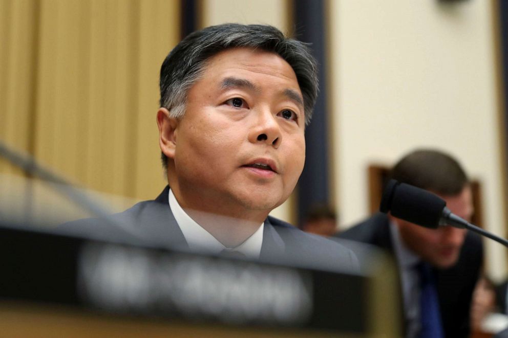 PHOTO: Rep. Ted Lieu asks questions to former special counsel Robert Mueller, as he testifies before the House Judiciary Committee hearing on his report on Russian election interference, on Capitol Hill, in Washington, D.C., July 24, 2019.