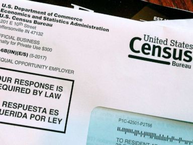 PHOTO: An envelope containing a 2018 census letter mailed to a U.S. resident as part of the nations only test run of the 2020 Census, March 23, 2018.